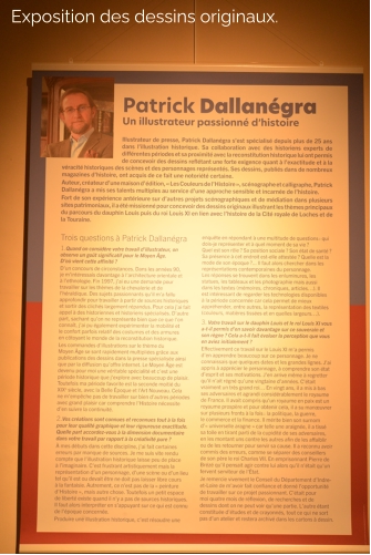 Exposition des dessins originaux.