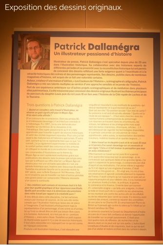 Exposition des dessins originaux.